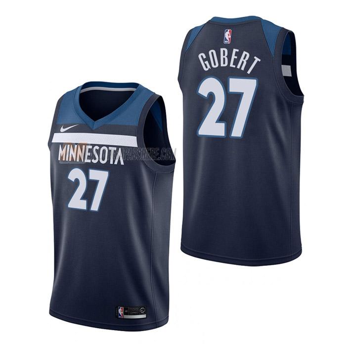 maillot rudy gobert minnesota timberwolves de 27 homme bleu marine icon edition 2023