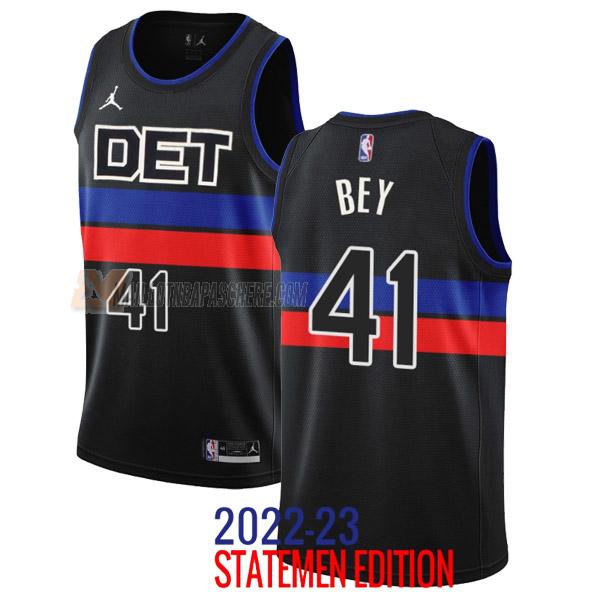 maillot saddiq bey detroit pistons de 41 homme noir statement edition 2023