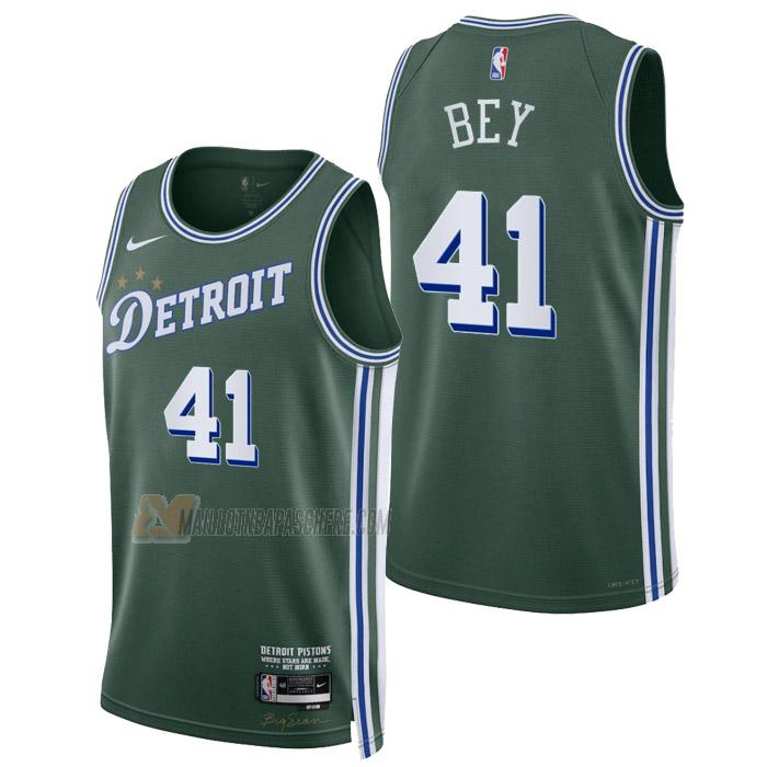 maillot saddiq bey detroit pistons de 41 homme vert city edition 2023