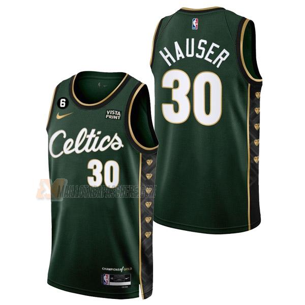 maillot sam hauser boston celtics de 30 homme vert city edition 2023