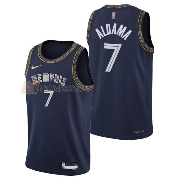 maillot santi aldama memphis grizzlies de 7 homme bleu marine city edition 2022