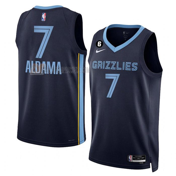 maillot santi aldama memphis grizzlies de 7 homme bleu marine icon edition 2023