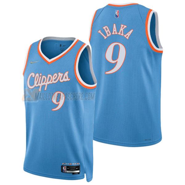 maillot serge ibaka los angeles clippers de 9 homme bleu city edition 2022