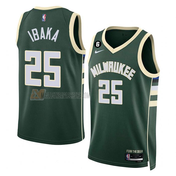 maillot serge ibaka milwaukee bucks de 25 homme vert icon edition 2023