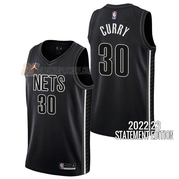 maillot seth curry brooklyn nets de 30 homme noir statement edition 2023