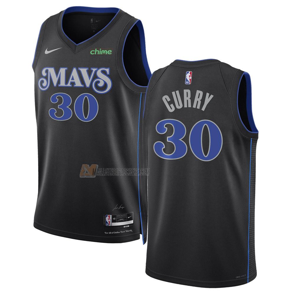 maillot seth curry dallas mavericks de 30 homme noir city edition 2023-24