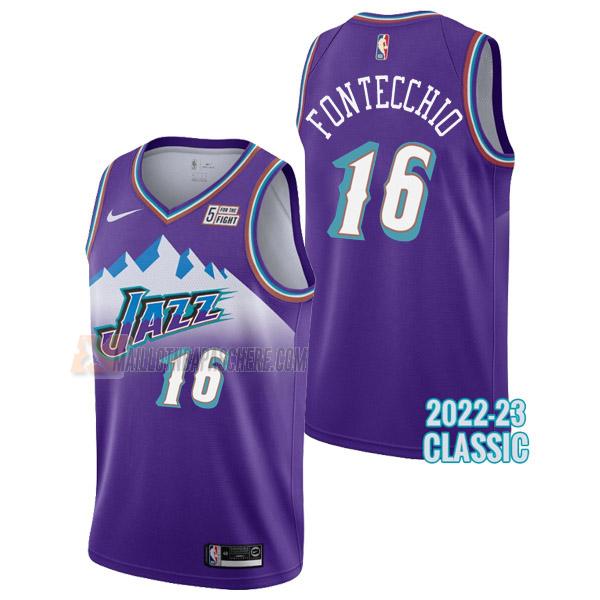 maillot simone fontecchio utah jazz de 16 homme mauve classic edition 2023