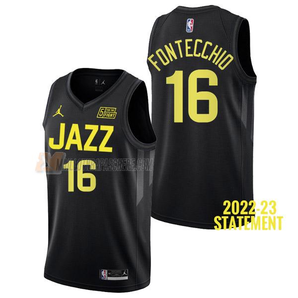 maillot simone fontecchio utah jazz de 16 homme noir statement edition 2023