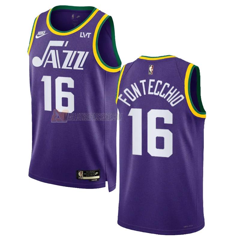 maillot simone fontecchio utah jazz de 16 homme violet classic edition 2023-24