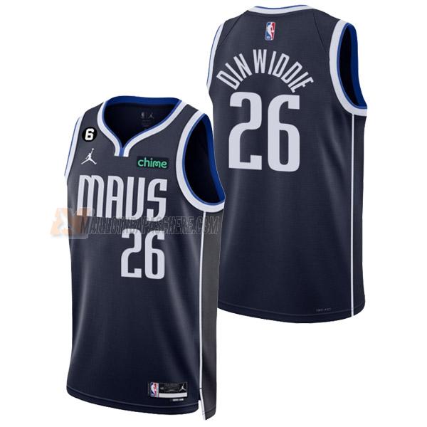 maillot spencer dinwiddie dallas mavericks de 26 homme bleu marine statement edition 2023