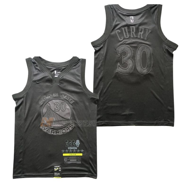 maillot stephen curry golden state warriors de 30 homme noir retro