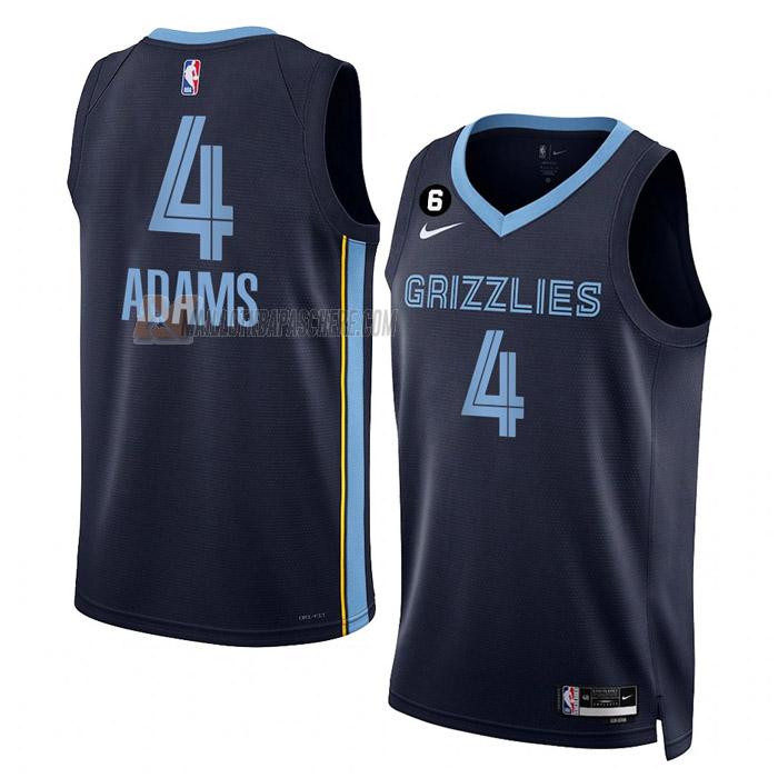 maillot steven adams memphis grizzlies de 4 homme bleu marine icon edition 2023