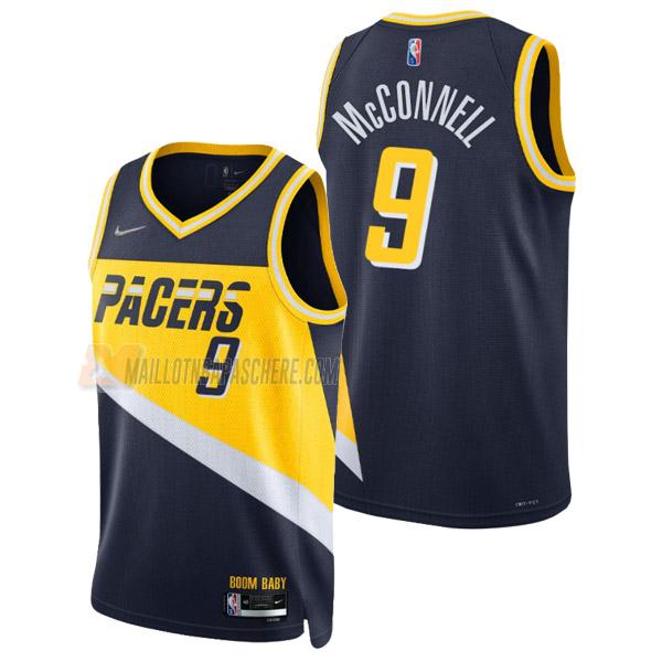 maillot t.j. mcconnell indiana pacers de 9 homme bleu marine city edition 2022