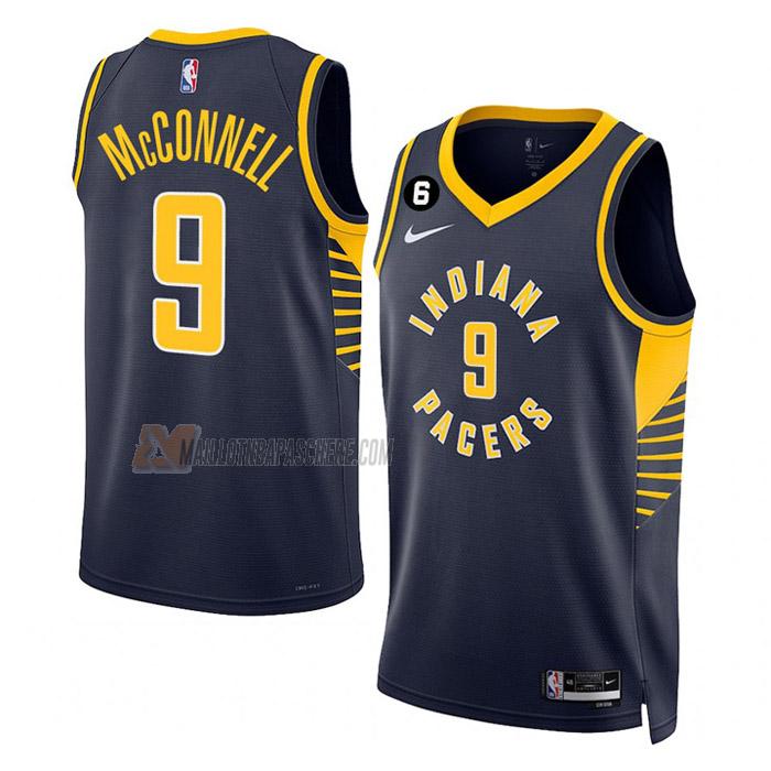 maillot t.j. mcconnell indiana pacers de 9 homme bleu marine icon edition 2023