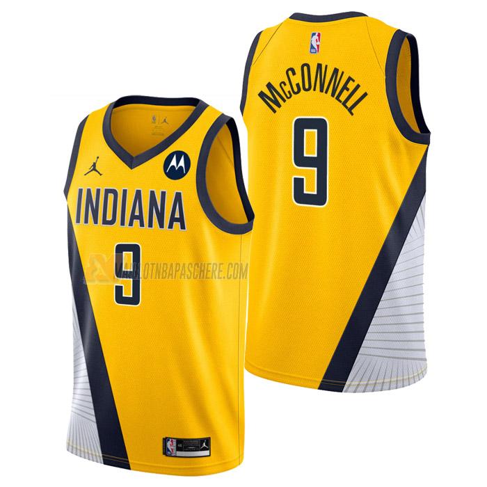 maillot t.j. mcconnell indiana pacers de 9 homme jaune statement edition 2023