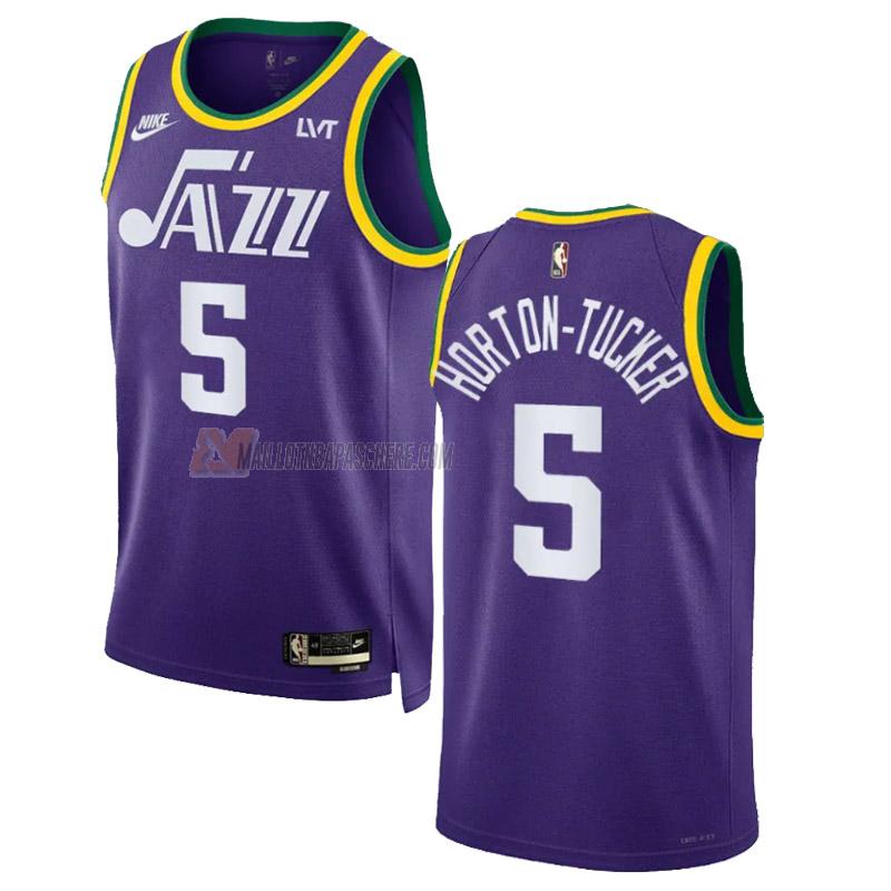 maillot talen horton-tucker utah jazz de 5 homme violet classic edition 2023-24