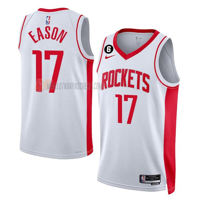 maillot tari eason houston rockets de 17 homme blanc association edition 2023