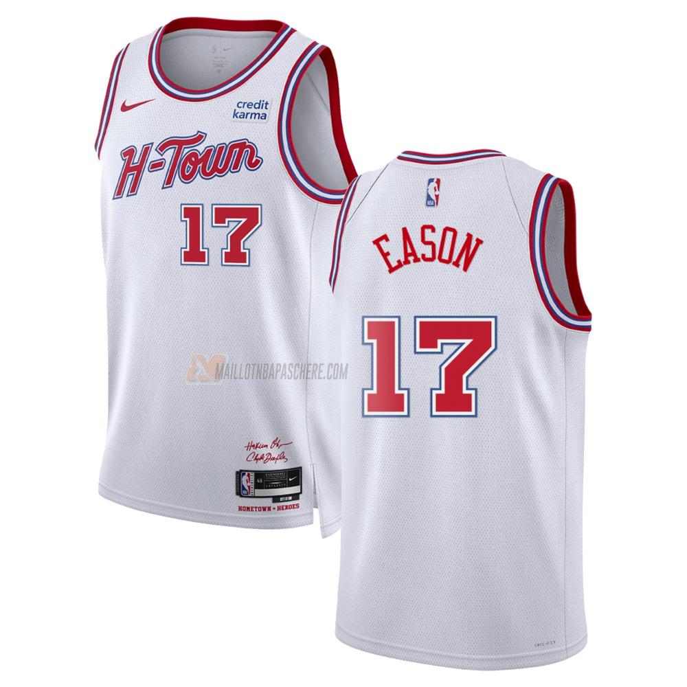 maillot tari eason houston rockets de 17 homme blanc city edition 2023-24