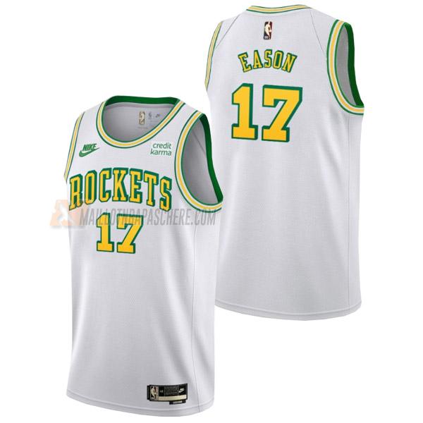 maillot tari eason houston rockets de 17 homme blanc classic edition 2023