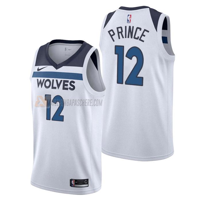 maillot taurean prince minnesota timberwolves de 12 homme blanc association edition 2023