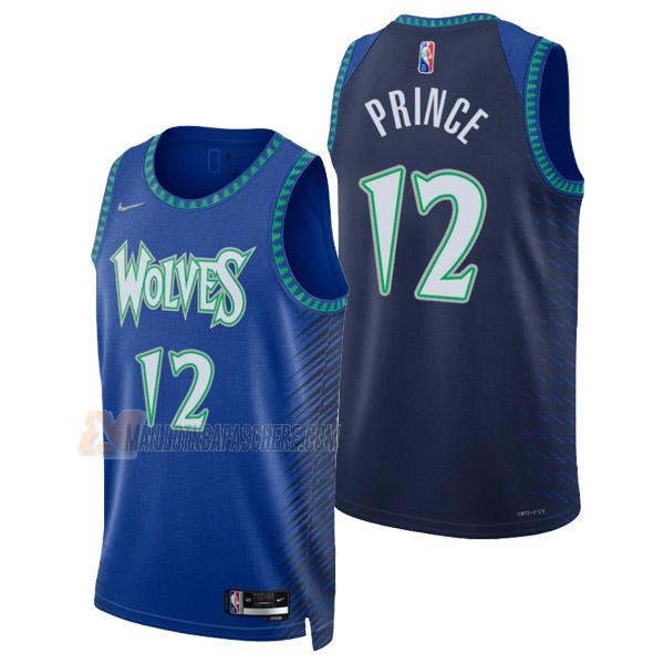 maillot taurean prince minnesota timberwolves de 12 homme bleu city edition 2022