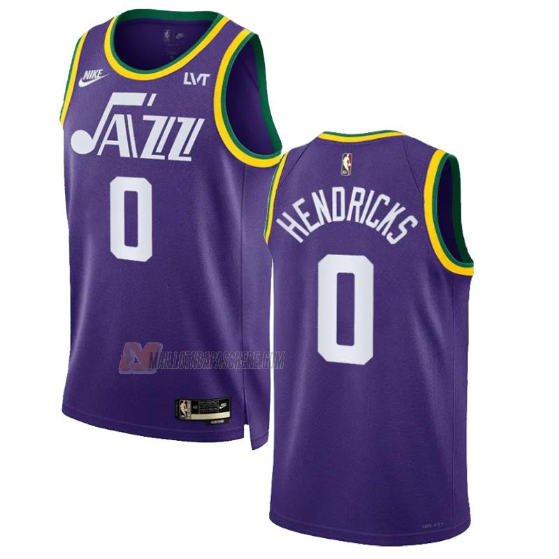 maillot taylor hendricks utah jazz de 0 homme violet classic edition 2023-24