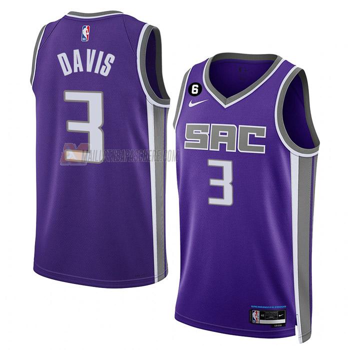 maillot terence davis sacramento kings de 3 homme mauve icon edition 2023