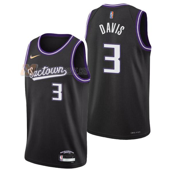 maillot terence davis sacramento kings de 3 homme noir city edition 2022