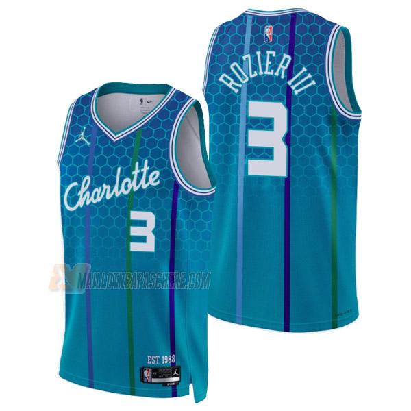 maillot terry rozier charlotte hornets de 3 homme vert city edition 2022