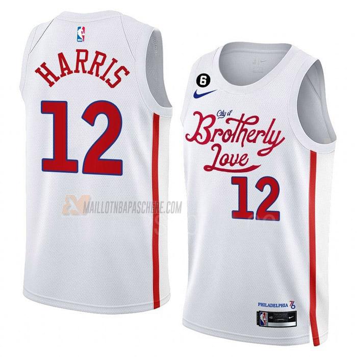 maillot tobias harris philadelphia 76ers de 12 homme blanc city edition 2023