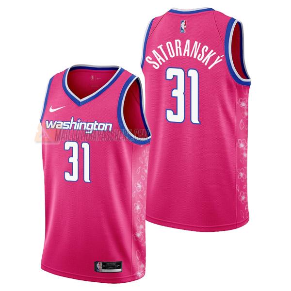 maillot tomas satoransky washington wizards de 31 homme rose city edition 2023