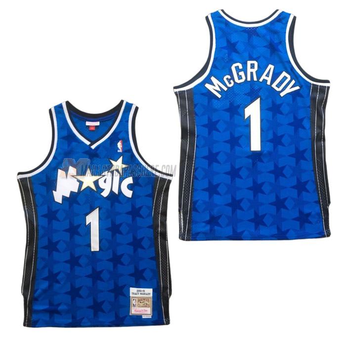 maillot tracy mcgrady orlando magic de 1 homme bleu star