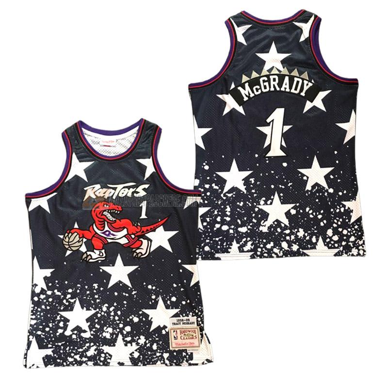 maillot tracy mcgrady toronto raptors de 1 homme bleu marine star