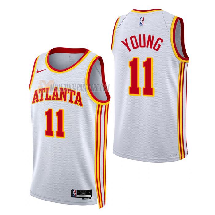 maillot trae young atlanta hawks de 11 homme blanc association edition 2023