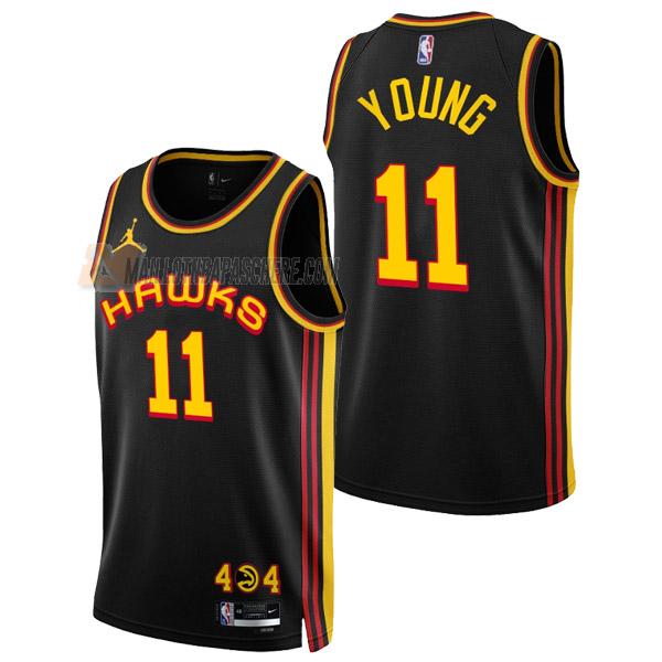 maillot trae young atlanta hawks de 11 homme noir statement edition 2023