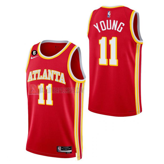 maillot trae young atlanta hawks de 11 homme rouge icon edition 2023