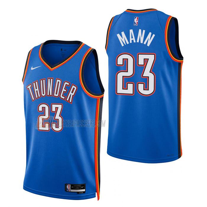 maillot tre mann oklahoma city thunder de 23 homme bleu icon edition 2023