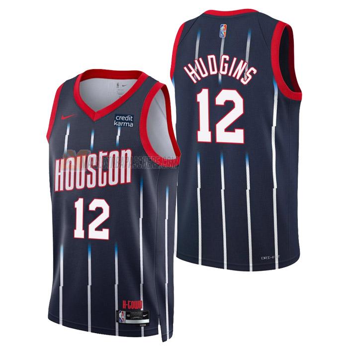 maillot trevor hudgins houston rockets de 12 homme bleu city edition 2023