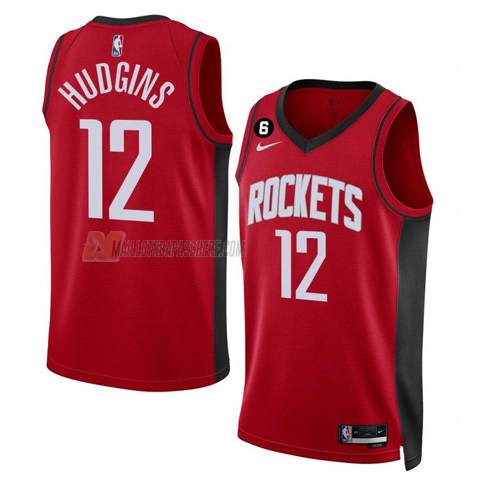 maillot trevor hudgins houston rockets de 12 homme rouge icon edition 2023