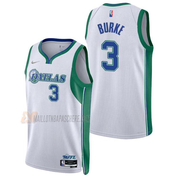 maillot trey burke dallas mavericks de 3 homme blanc city edition 2022