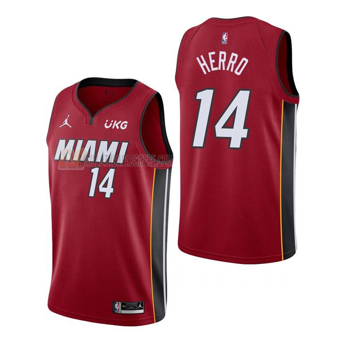 maillot tyler herro miami heat de 14 homme rouge statement edition 2023