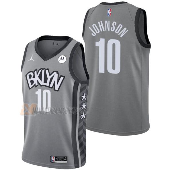 maillot tyler johnson brooklyn nets de 10 homme gris statement edition 2022