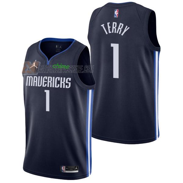 maillot tyrell terry dallas mavericks de 1 homme bleu marine statement edition 2022