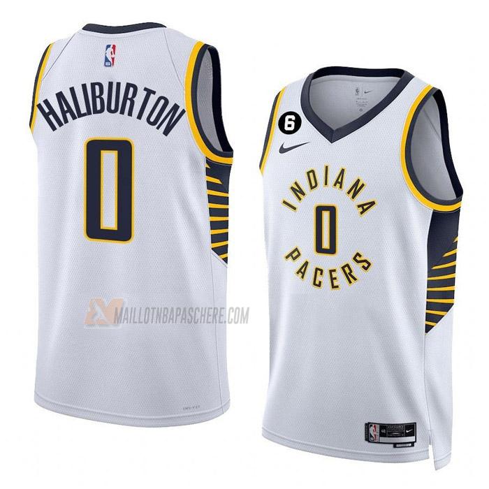 maillot tyrese haliburton indiana pacers de 0 homme blanc association edition 2023