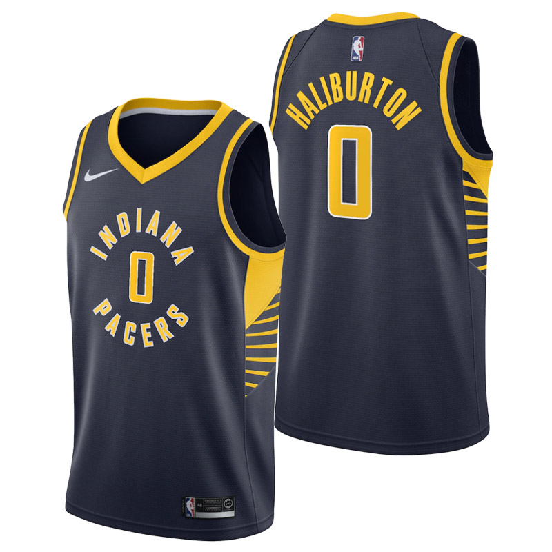 maillot tyrese haliburton indiana pacers de 0 homme bleu marine icon edition 2023