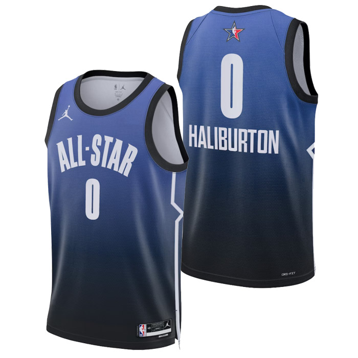 maillot tyrese haliburton nba all-star de 0 homme blu 2023