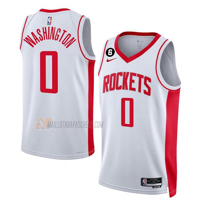 maillot tyty washington houston rockets de 0 homme blanc association edition 2023