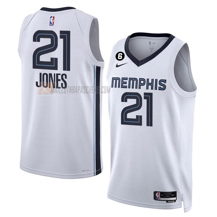 maillot tyus jones memphis grizzlies de 21 homme blanc association edition 2023