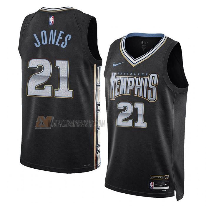 maillot tyus jones memphis grizzlies de 21 homme noir city edition 2023