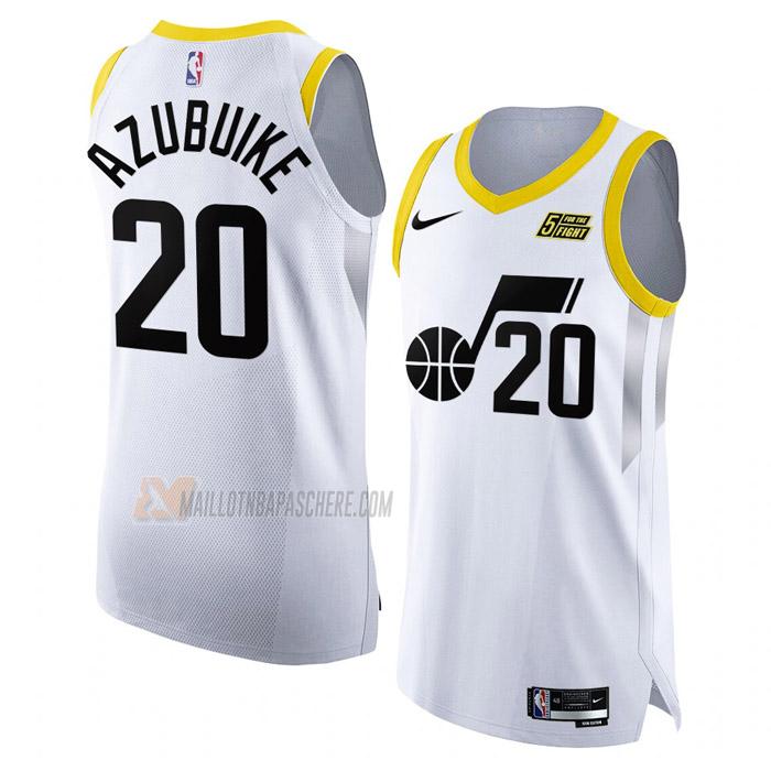 maillot udoka azubuike utah jazz de 20 homme blanc association edition 2023